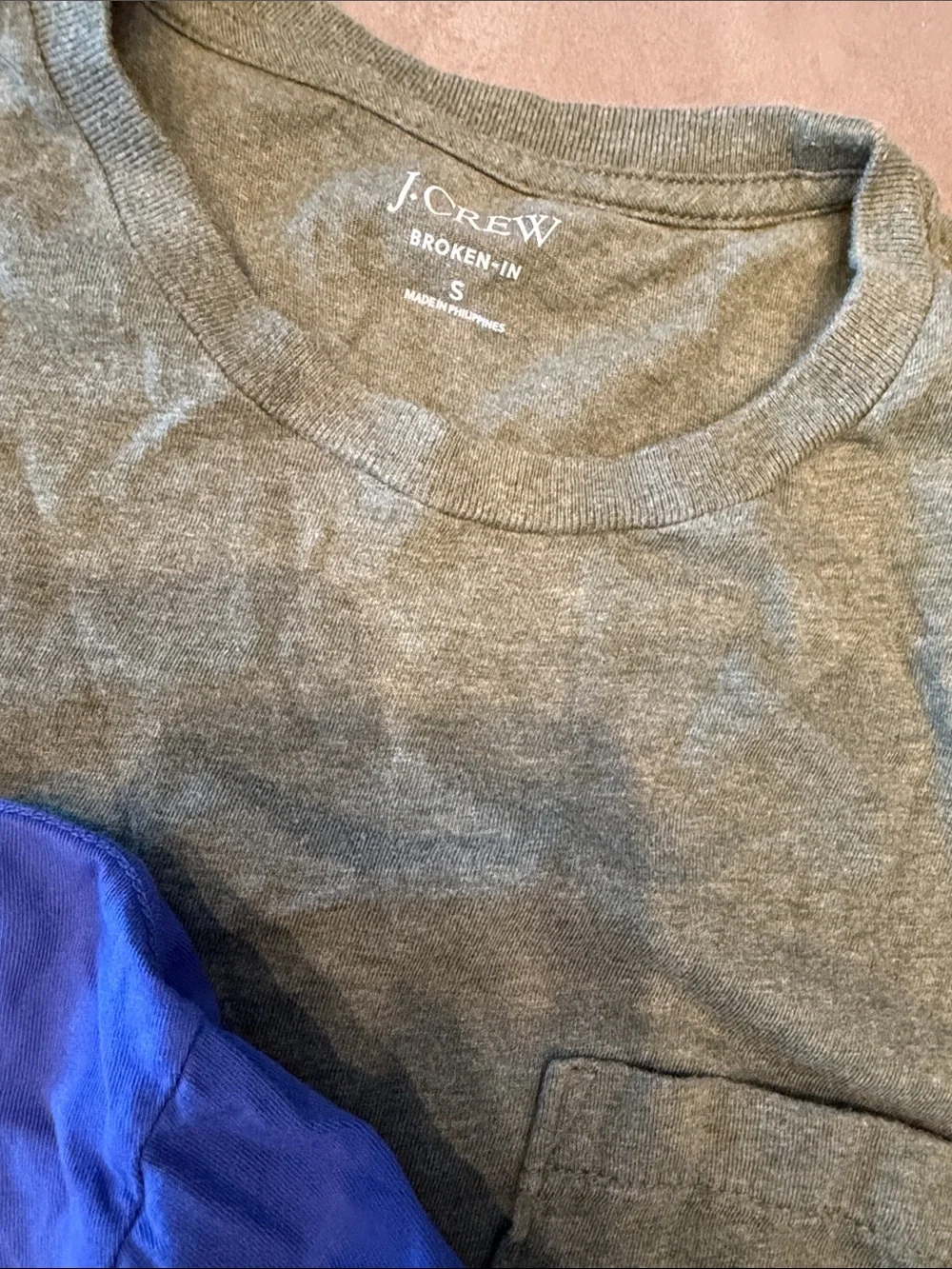 J. Crew Short Sleeve Crew Neck 3 Tees - Olive Green, Royal Blue, Light Lavender
